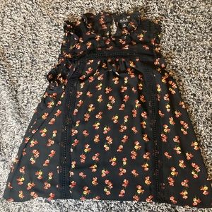 A.N.A black shoulder blouse with flower prints